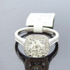 14K WG 1.84CT Diamonds Round Solitaire Engagement Ring Size 6.5 G VS1 Clarity